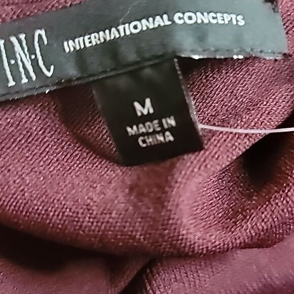 INC International Concepts Burgundy Cold Shoulder Tunic Size M NWT - Picture 4 of 7